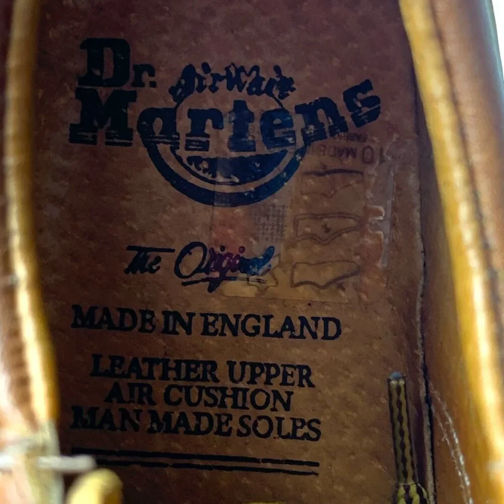 Y2K Dr‎ Martens Gibson Kids Made in England Brown Leather Oxfords